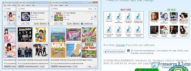 Creevity Mp3 Cover Downloader : un logiciel pratique pour ajouter des pochettes d'albums aux fichiers MP3