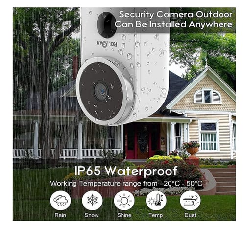 ROLLGAN Solar Powered 1080P HD Smart Security Camera