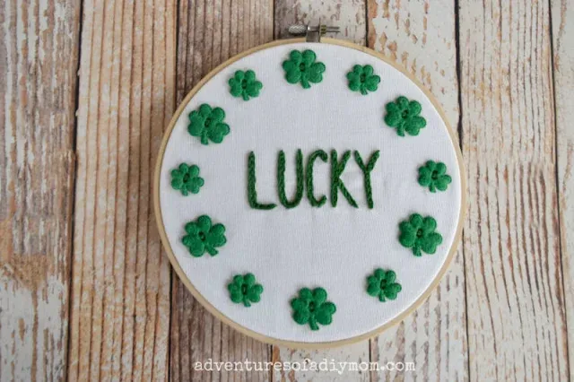 Lucky Embroidery with Buttons