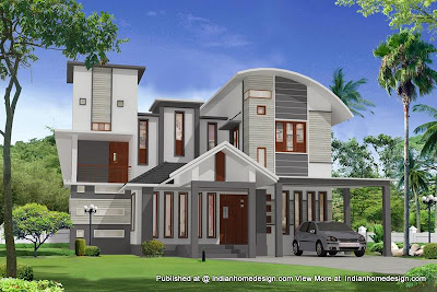 Modern Home Design Plans on Modern Contemporary Villa Design   2000 Sqft Plan 03 Jpg