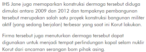 Hem Mantap Dikabarkan Jika saat ini Korut Tengah Membangun Dermaga Kapal Selam Nuklir - Commando