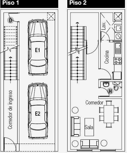 PLANOS DE VIVIENDA DE 3 NIVELES EN 51.98M2 DE TERRENO by planosdecasas.blogspot.com