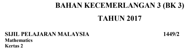 Koleksi Soalan Percubaan SPM Matematik 2017 + Skema 