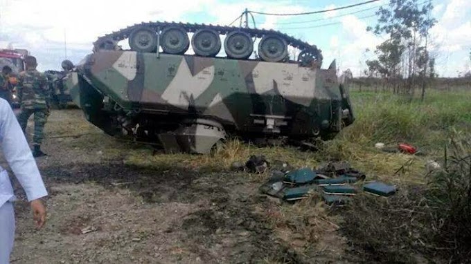 Kereta perisai Adnan terbalik menyebabkan dua anggota tentera maut