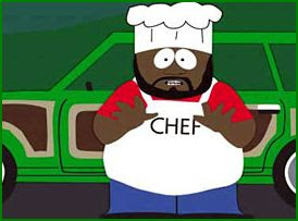 Hayes provided the voice of Chef on South Park