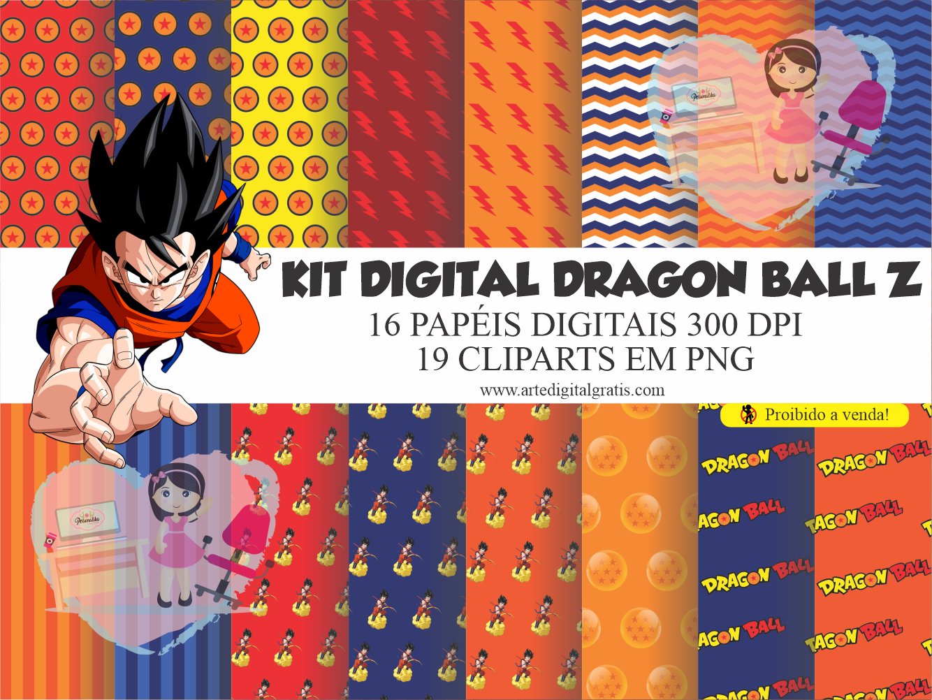 Kit Digital Dragon Ball Super para Imprimir