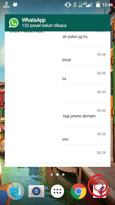 Cara menampilkan pesan WA di layar utama