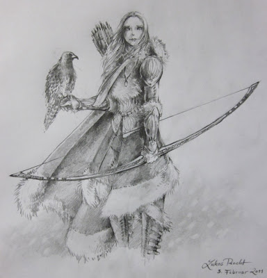 Nordic Ashe LOL Pencil Fanart