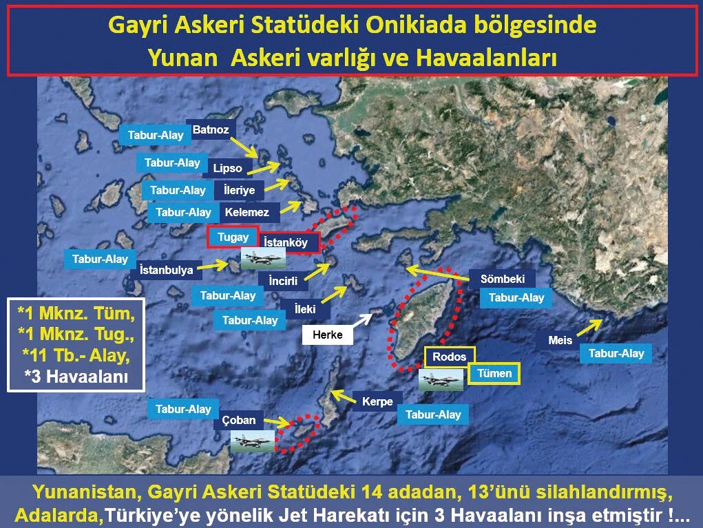 Προκλητικός χάρτης Yeni Safak, 12-6-2022
