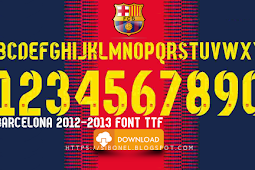 Free Download Font Jersey Barcelona 2012-2013