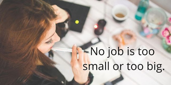 No job is too small or too big | Inspirational for Younger 