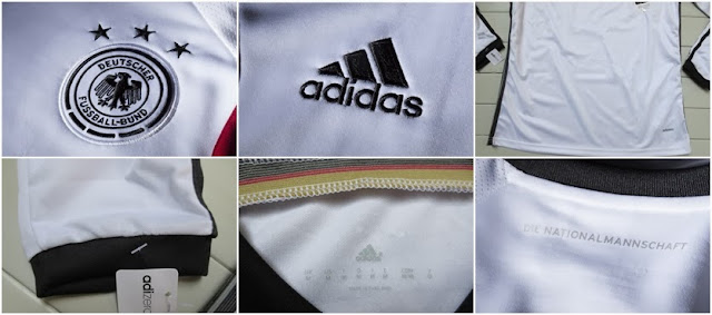 Detail Jersey Bola Grade Ori Germany Home Long Sleeve 2014 World Cup Brazil