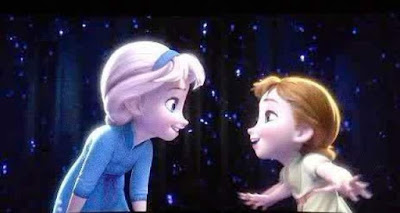 Gambar Anna dan Elsa Frozen Waktu Kecil