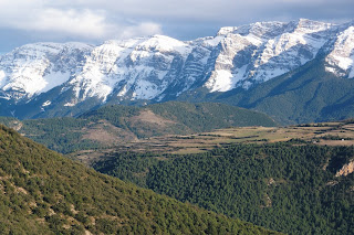 Interesante imagen por las líneas de las montañas en  Cerdanya