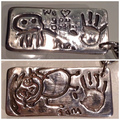 Maria Made It childrens drawings recreated in a silver charm