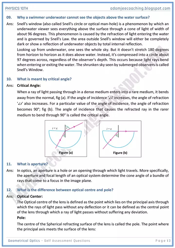 geometrical-optics-self-assessment-questions-physics-10th