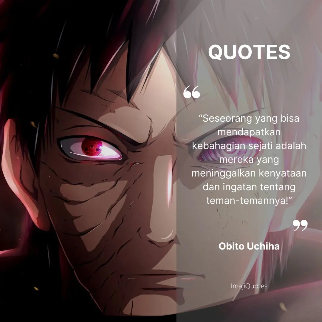 Kata Bijak Obito Uchiha (Naruto)