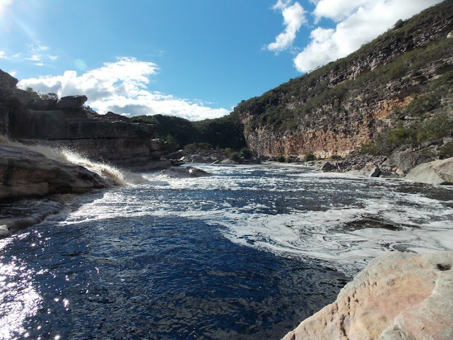 Corredeiras da Sibéria local conhecido como Cachoeira da Sibéria (Foto: Reprodução/Rogério Mucugê)