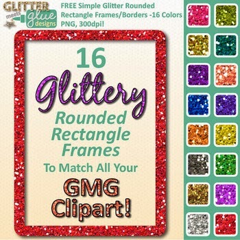  Free Simple Glitter Rounded Rectangle Clipart by Glitter Meets Glue