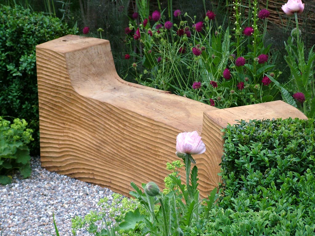 wood benches