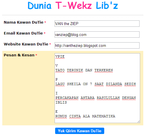 Dunia ♥ T-Wekz Libz ~ Vpie MahaDhifa