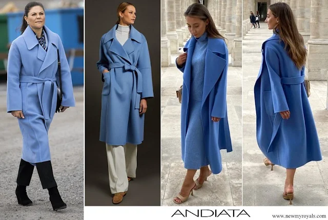 Crown Princess Victoria wore Andiata Henriette wool coat