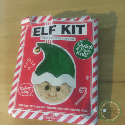 Picture of knitted elf Christmas decorations kit