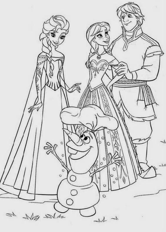 Gambar Mewarnai Anna Dan Elsa Frozen Gambar Mewarnai Lucu