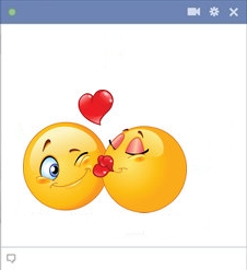 Facebook smileys kissing