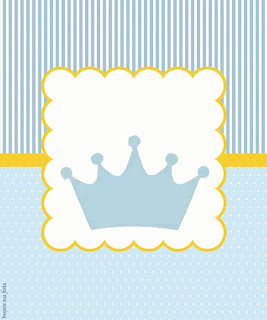 Light Blue Crown Free Printable Labels. 