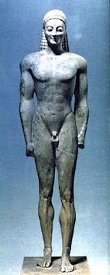 Homossexualidade na Grécia Antiga - Homossexualidade na Mitologia Grega - Fraternidade Minoica, The Minoan Brotherhood - Kouros ("Rapaz") - Nu Masculino na Arte Grega