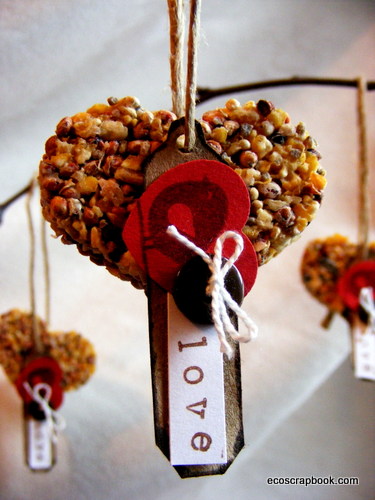 Wedding ideas Hang these birdseed ornaments on branches for wedding 