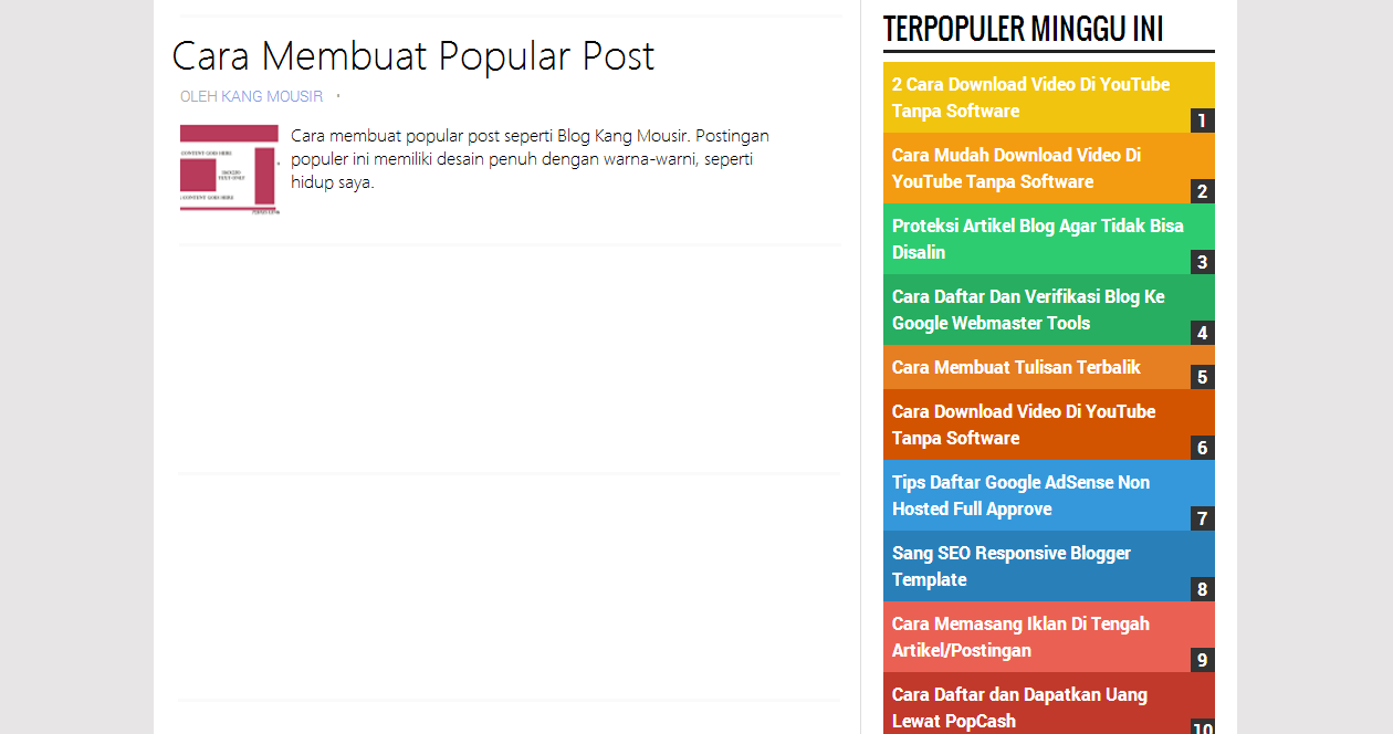 Cara Membuat Popular Post Seperti Blog Kang Mousir