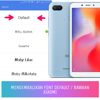 Cara mengembalikan bentuk huruf awal xiaomi