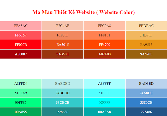 chọn màu cho web