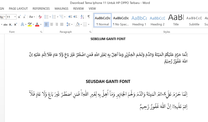  Cara Install Aplikasi Qur’an Di MS Word 2013 