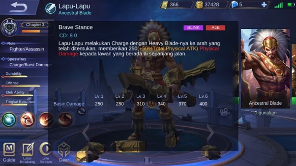 Skill 2 Lapu-Lapu Dalam Mode Heavy Sword