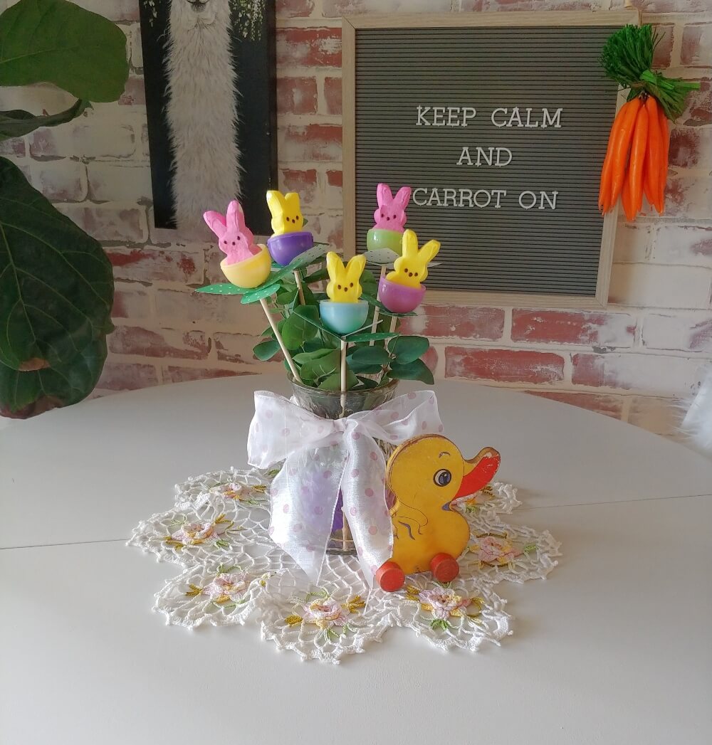 DIY Easter Peeps Flowers