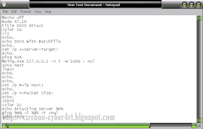 Cara Membuat Tool DDoS Sederhana dari Notepad