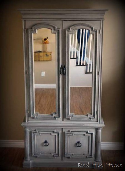 mirrored armoire refinish