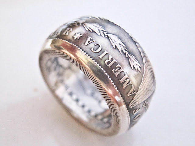 Morgan Dollar Coin Ring 1881