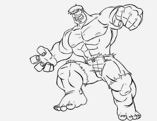  Gambar  Mewarnai  Hulk Gambar  Mewarnai  Lucu