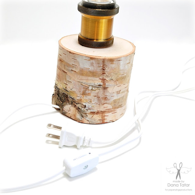 How to Add Lamp Hardware to a Birch Pillar by Dana Tatar