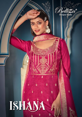 Belliza Designer Ishana Dola Jacquard Salwar Kameez Catalog