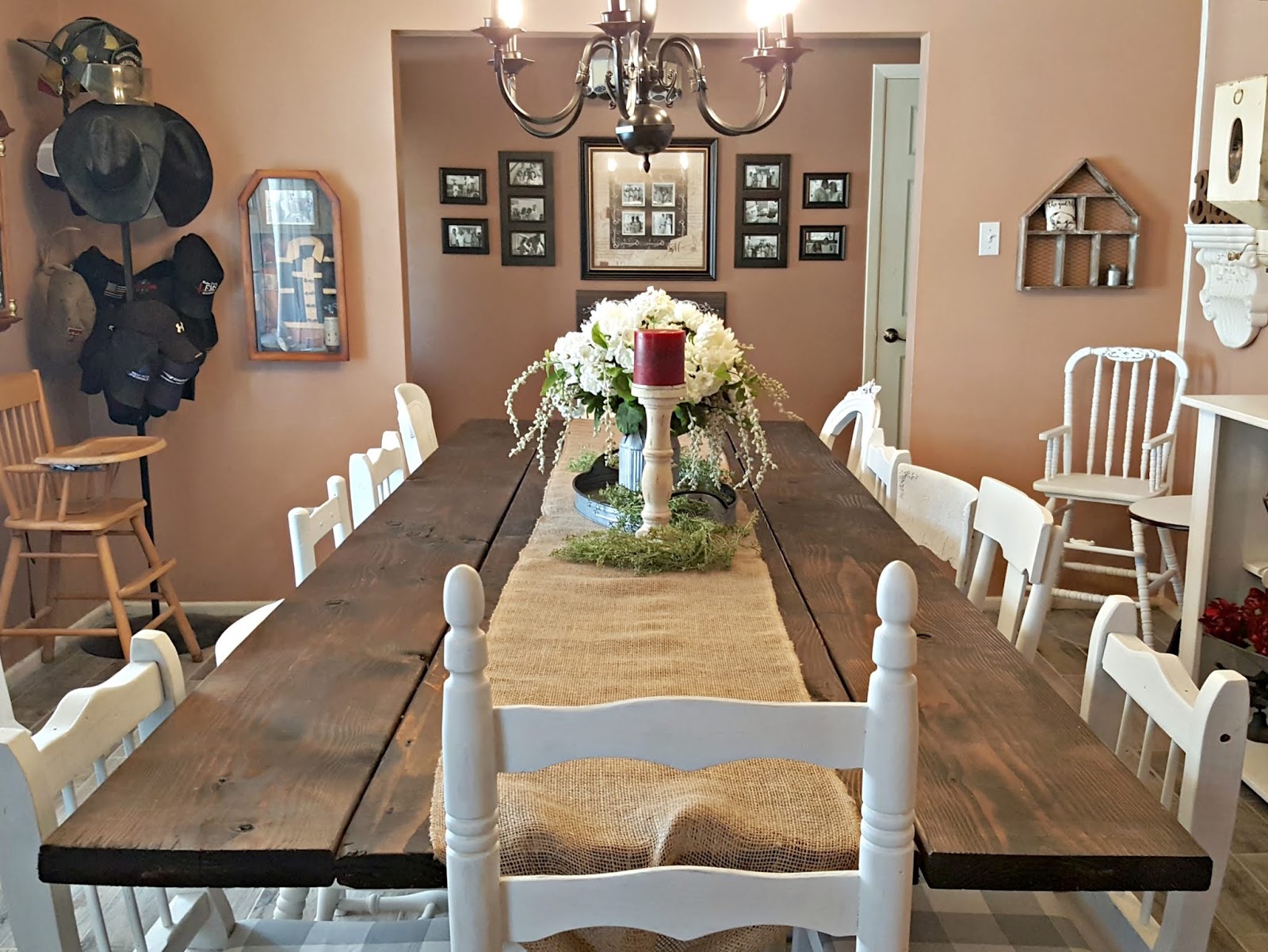 penny's vintage home farmhouse table  12 chairs for 200
