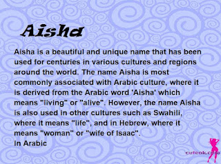 meaning of the name "Aisha"