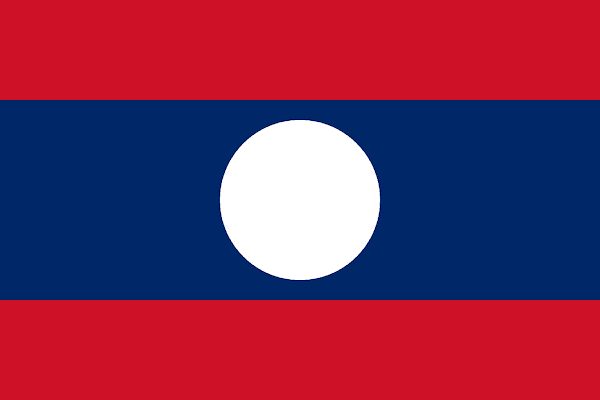 Logo Gambar Bendera Negara Laos PNG JPG ukuran 600 px