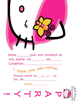 hello kitty invitations. HELLO KITTY PARTY INVITATION