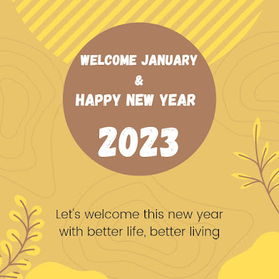 welcome January and new year 2023