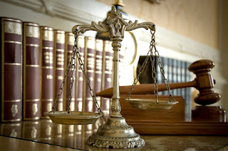 A set of legal scale and a gavel